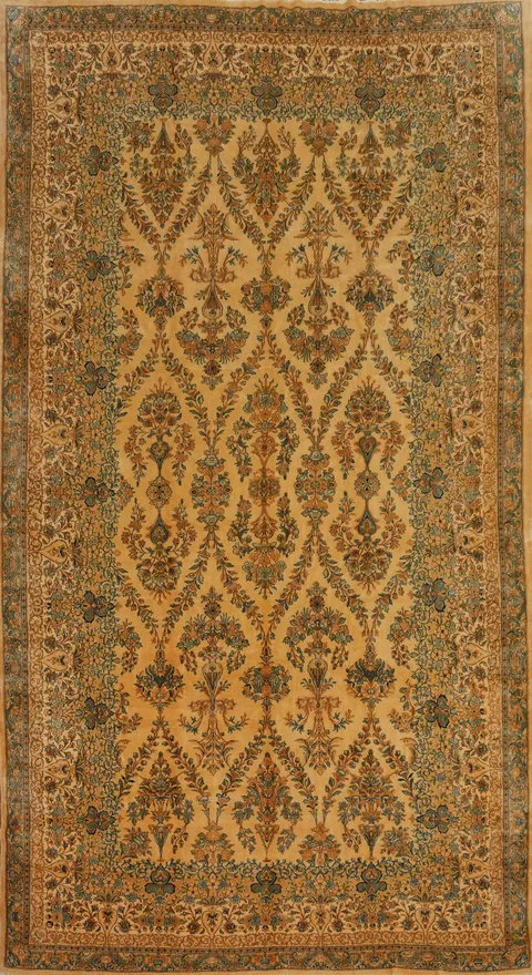 Vegetable Dye Wool Kerman Persian Large Rug 10x18