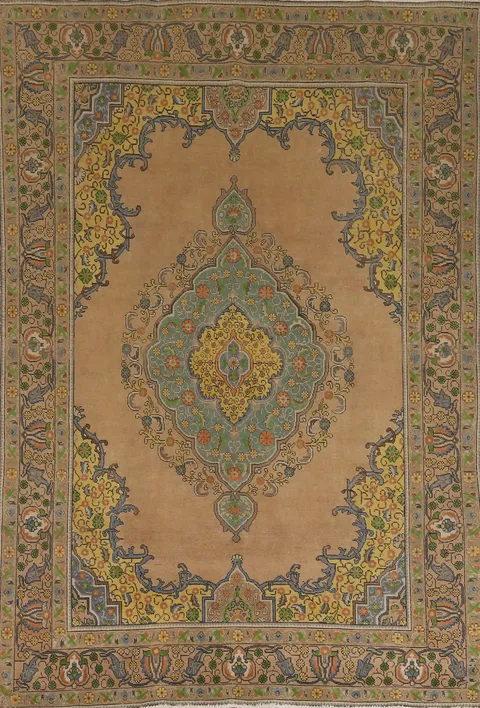 Traditional Wool Tabriz Persian Area Rug 8x11