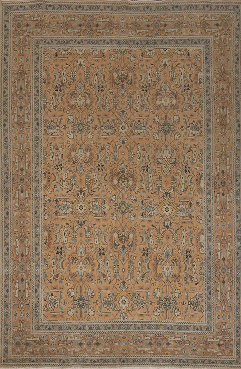 All-Over Wool Tabriz Persian Area Rug 7x10