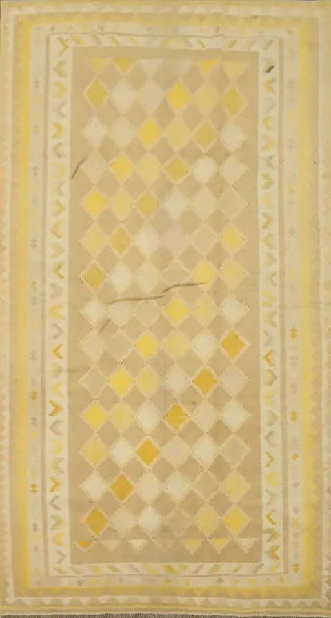 Vegetable Dye Kilim Qashqai Persian Area Rug 5x9