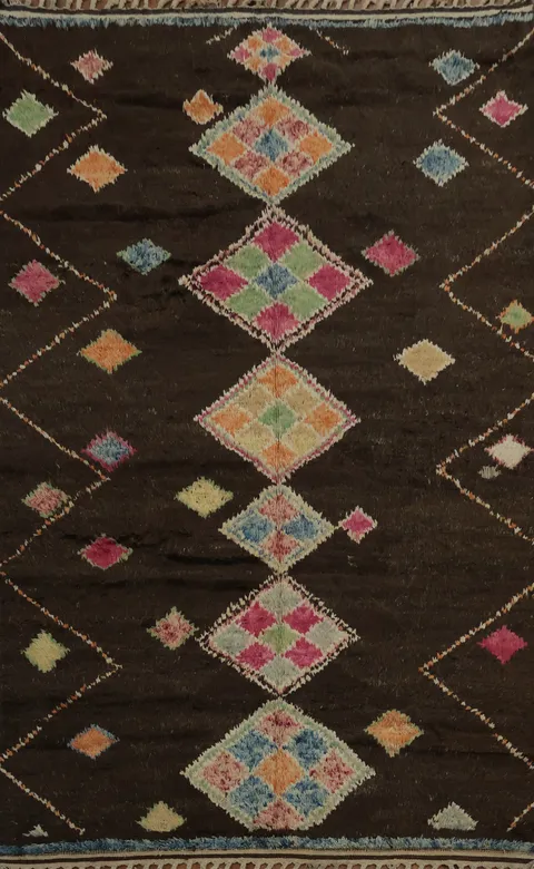Bohemian Charm Geometric Diamond Moroccan Area Rug 7x10