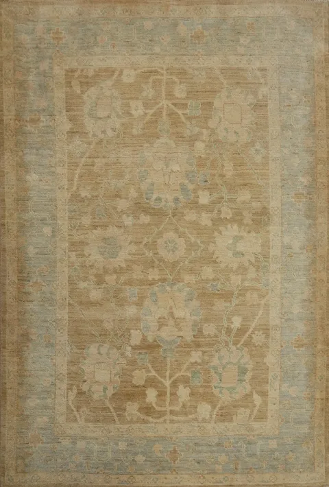 Handmade Wool Oushak Turkish Rug 5x7