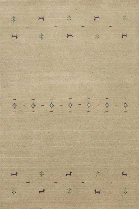 Handmade Wool Gabbeh Oriental Accent Rug 4x6