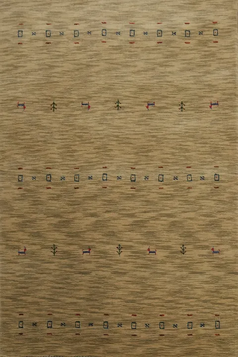Handmade Wool Gabbeh Oriental Accent Rug 4x6