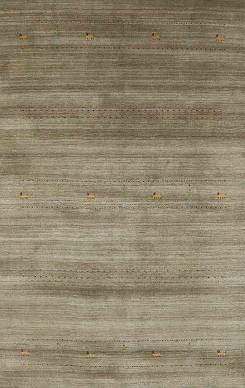 Tribal Gabbeh Oriental Area Rug 5x8