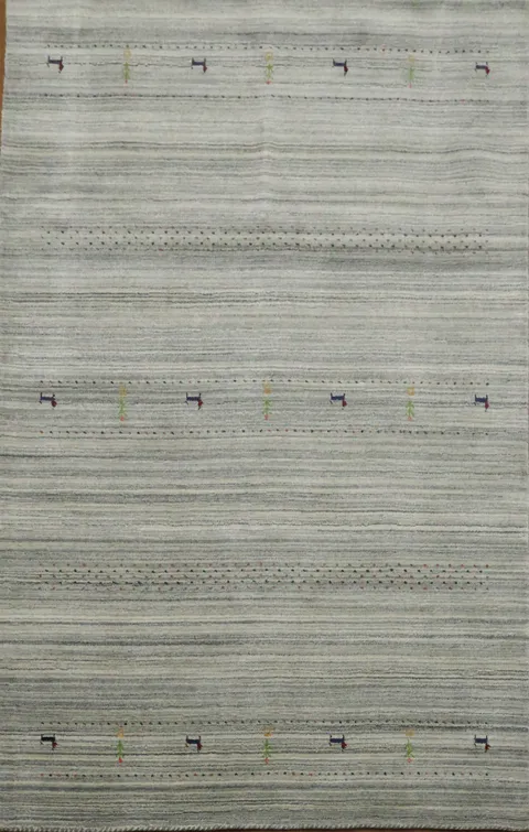 Little Animals Design Gabbeh Oriental Area Rug 5x8