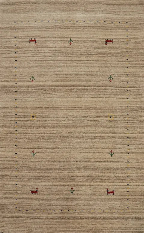 Little Animals Wool Gabbeh Indian Accent Rug 3x5