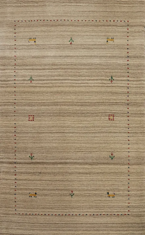 Handmade Wool Gabbeh Oriental Accent Rug 3x5