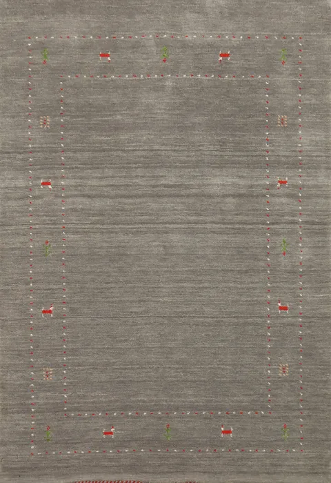 Gray Tribal Gabbeh Oriental Rug 4x6