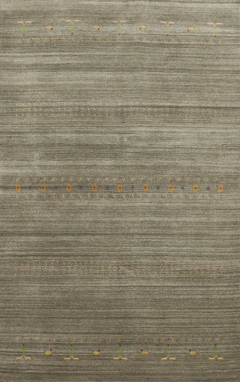 Tribal Wool Gabbeh Oriental Area Rug 5x8