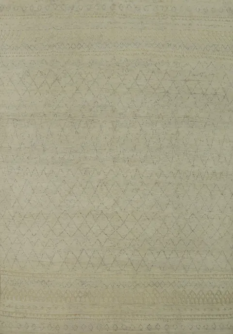 Earth Tone Wool Moroccan Indian Area Rug 8x10