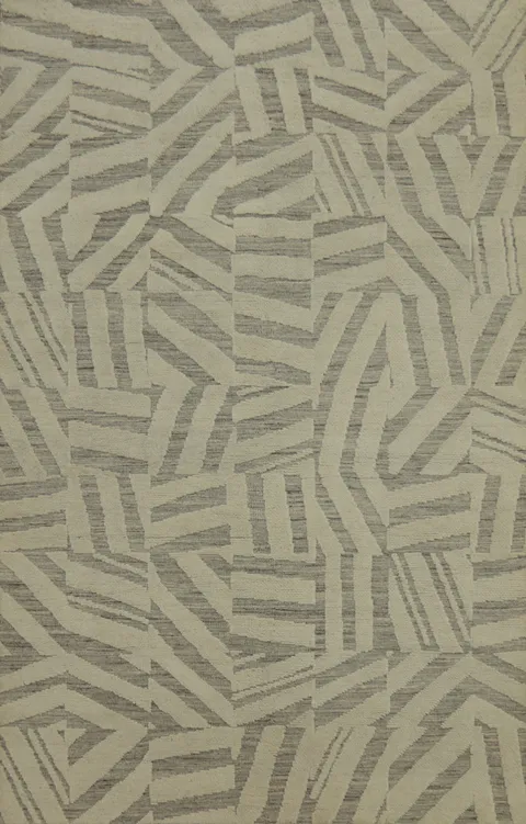 Modern Wool Abstract Indian Area Rug 5x8