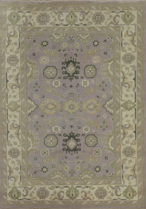 Handmade Floral Oushak Indian Area Rug 9x12