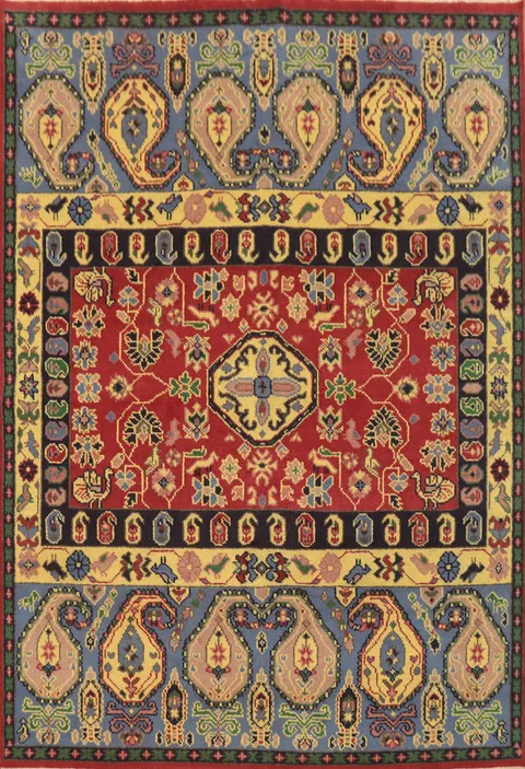 Geometric Wool Kazak Indian Area Rug 8x10