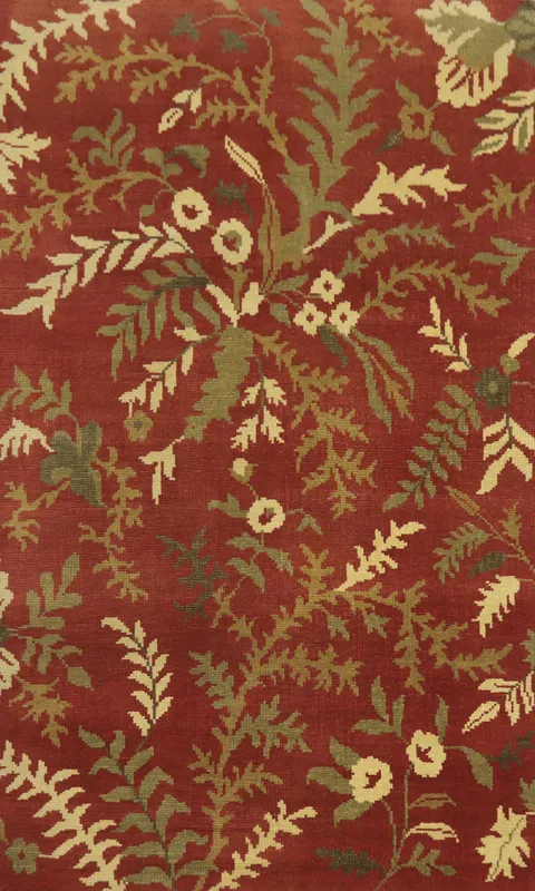 Handmade Floral Indian Area Rug 5x9