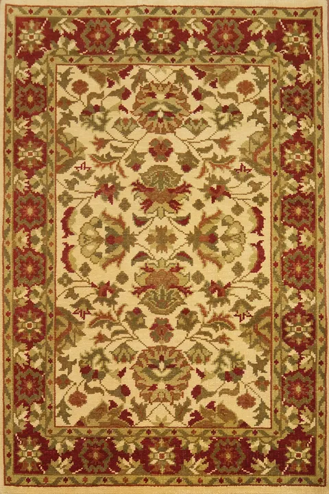Handmade Wool Floral Indian Area Rug 6x8
