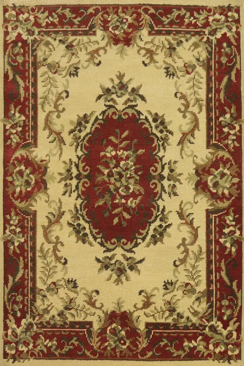 Victorian Style Floral Indian Area Rug 6x8