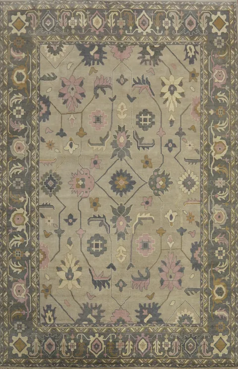 Handmade Wool Oushak Indian Large Rug 12x18