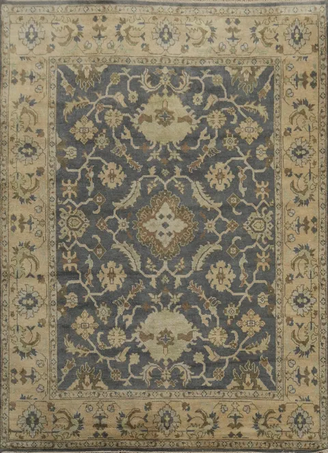 Floral Wool Oushak Indian Area Rug 8x10
