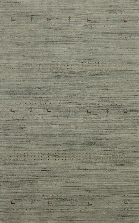 Handmade Wool Gabbeh Oriental Area Rug 5x8