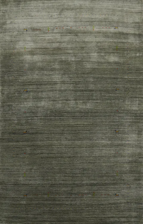 Tribal Green Gabbeh Indian Area Rug 7x10