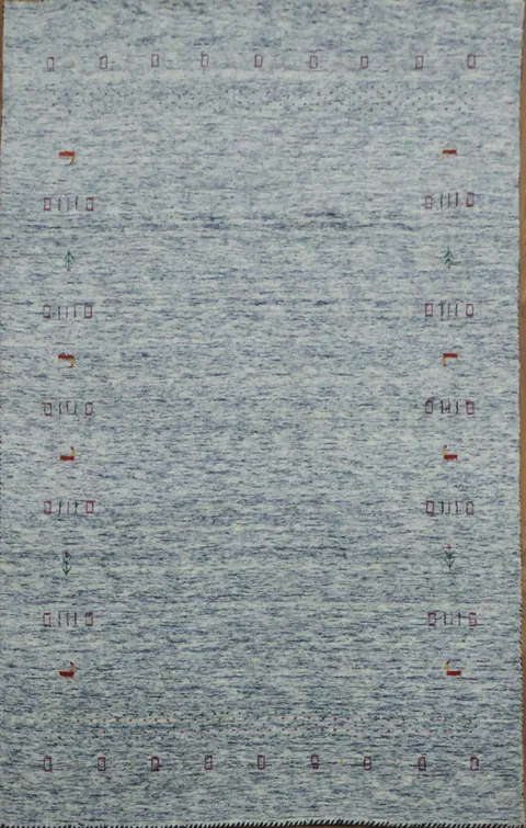 Little Animals Tribal Gabbeh Oriental Area Rug 5x8