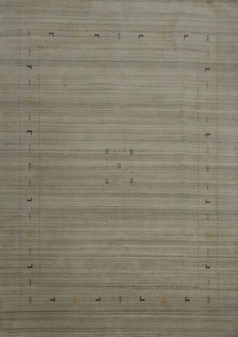 Crafted Serenity Gabbeh Area Rug 8x10 with Subtle Elegant Design