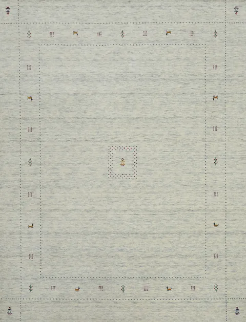 Little Animals Design Wool Gabbeh Area Rug 8x10