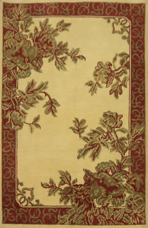 Floral Indian Area Rug 6x8