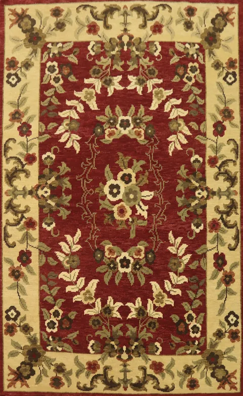 Floral Indian Area Rug 7x10