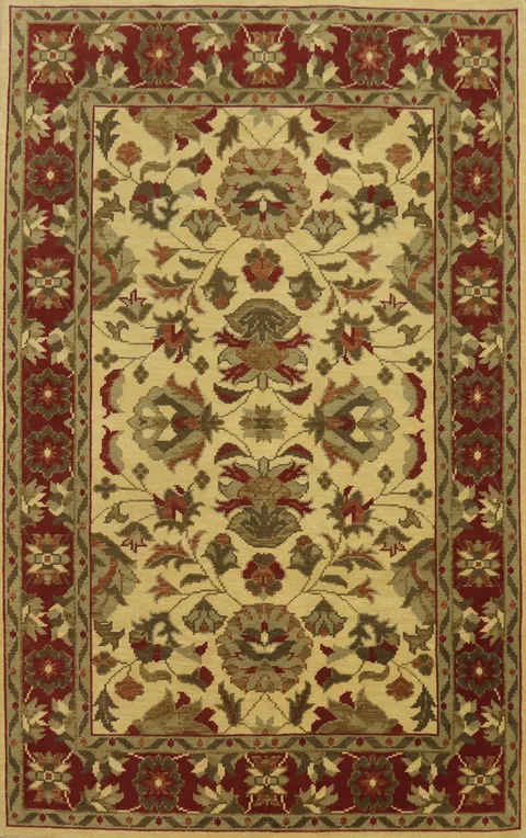 Floral Indian Area Rug 7x10
