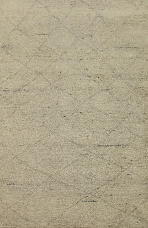 Handmade Wool Trellis Moroccan Area Rug 5x8