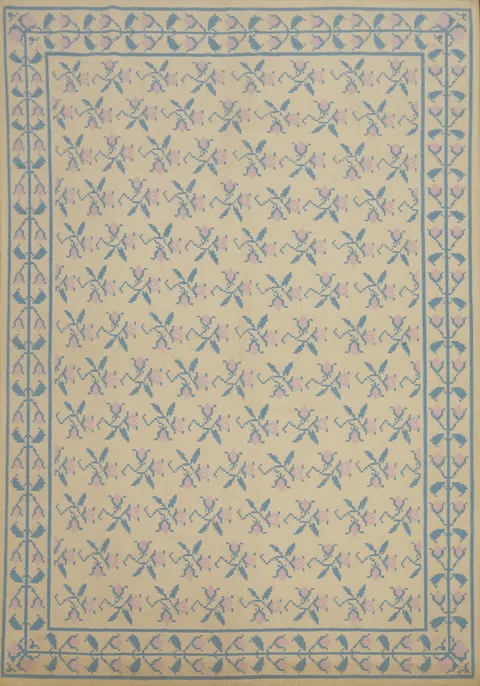 All-Over Flat Weave Kilim Durrie Area Rug 9x12