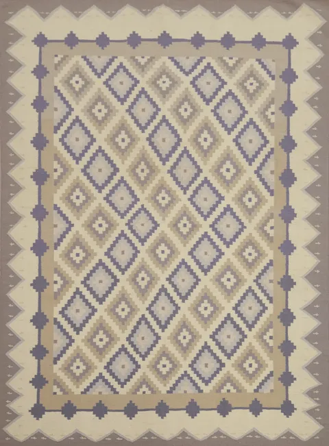 Geometric Flat Weave Kilim Durrie Area Rug 8x10
