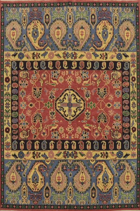 Geometric Wool Kazak Indian Area Rug 8x10