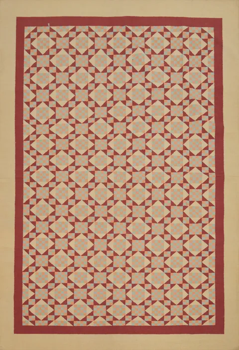 Flat Weave Geometric Kilim Durrie Area Rug 9x12