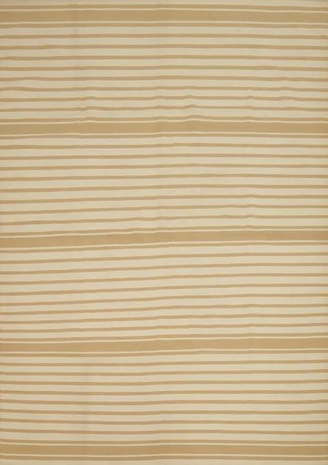 Striped Nomad Flat Weave Kilim Durrie Area Rug 9x12