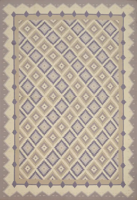 Geometric Flat Weave Kilim Durrie Area Rug 9x12