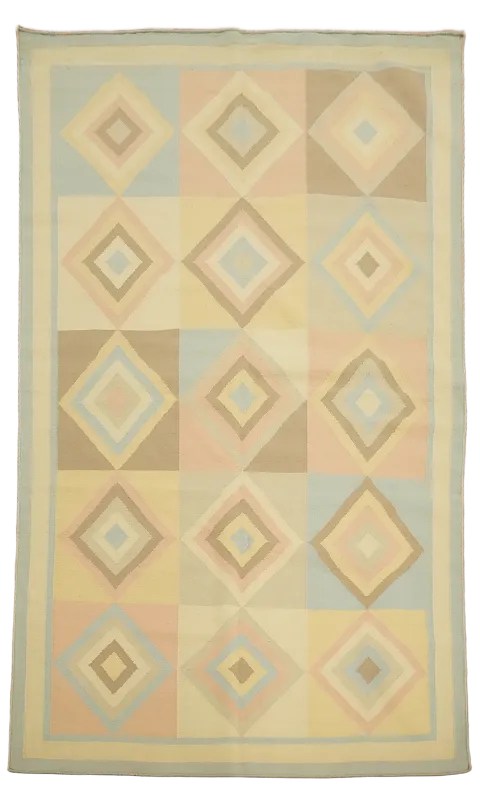 Geometric Flat Weave Kilim Durrie Nomad Area Rug 6x9