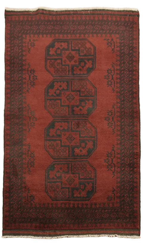 Tribal Red Balouch Afghan Rug 3x5