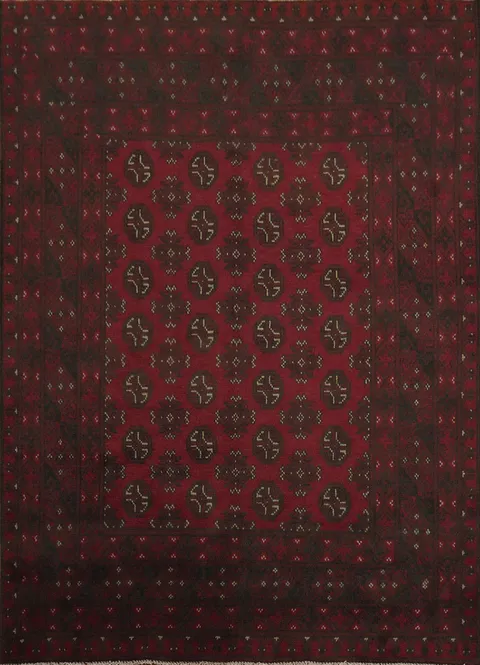 Tribal Red Balouch Afghan Rug 5x6