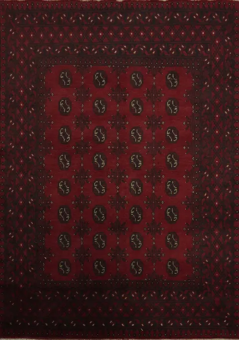 Tribal Red Balouch Afghan Rug 5x6