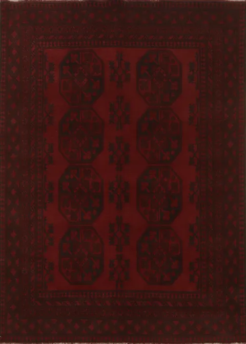Tribal Red Balouch Afghan Rug 5x6