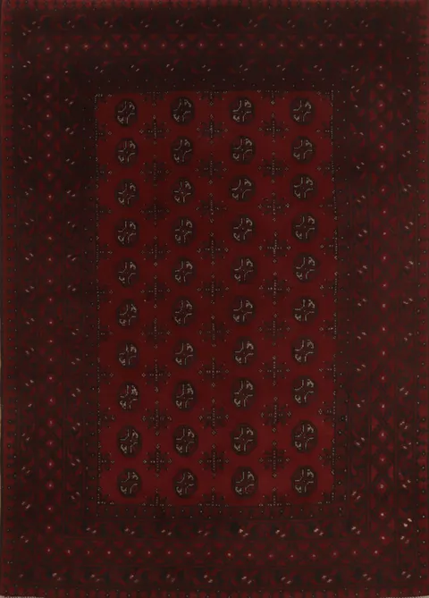 Elephant Foot Red Balouch Afghan Rug 5x6