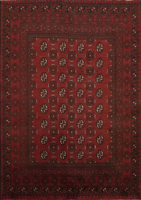 Tribal Red Balouch Afghan Rug 5x6