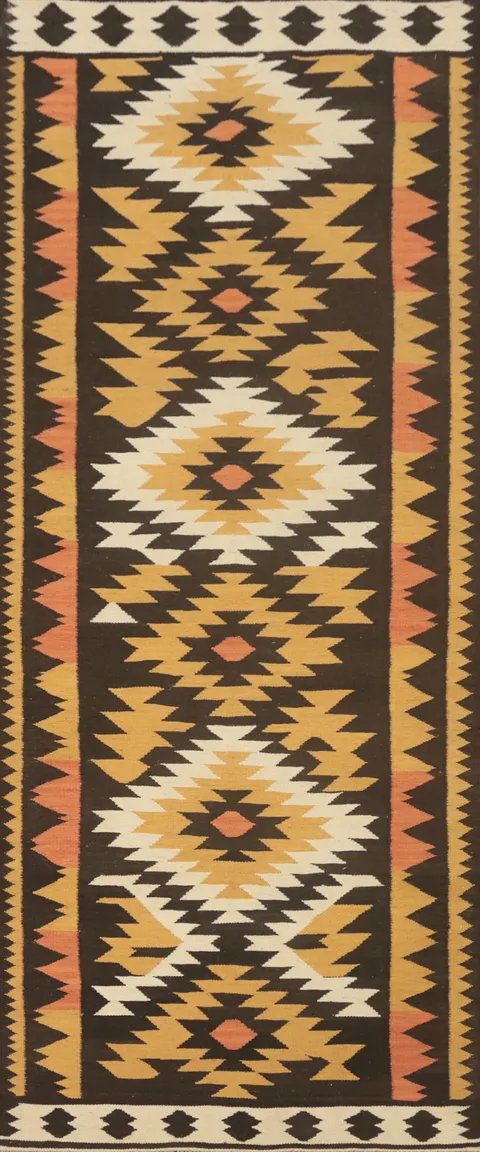 Flat Weave Tribal Kilim Oriental Runner Rug 3x10