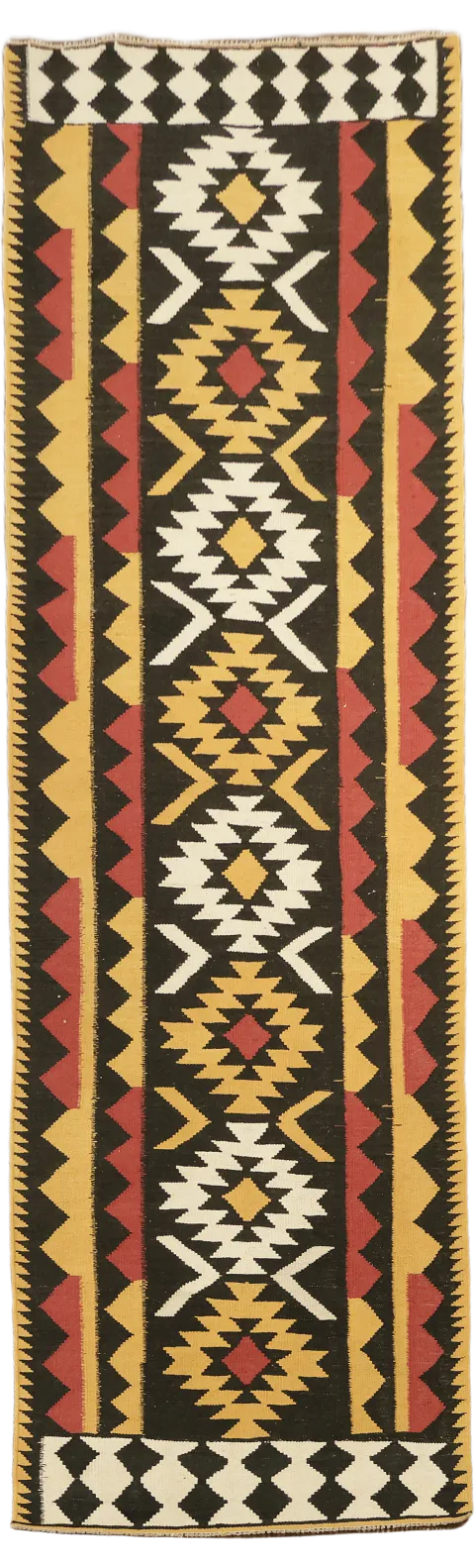 Geometric Kilim Oriental Runner Rug 3x10
