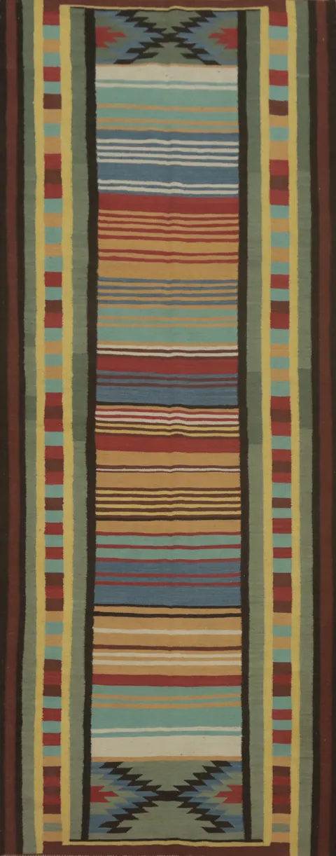 Tribal Wool Kilim Oriental Runner Rug 4x13