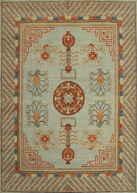 Handmade Wool Oushak Vegetable Dye Area Rug 8x10