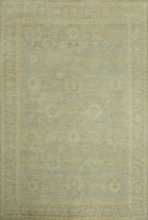 Vegetable Dye Oushak Turkish Large Rug 10x14